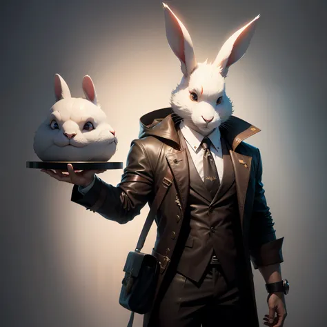 Mr rabbit head, concept art, 4k