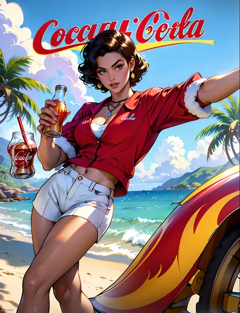 coca cola advert real magic as always five cents, in hawaii lahaina, in inspired by dorothy coke, coka-cola advertisement, drink...