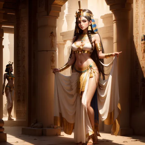 Beutiful ancient Egyptian queen in saree ,