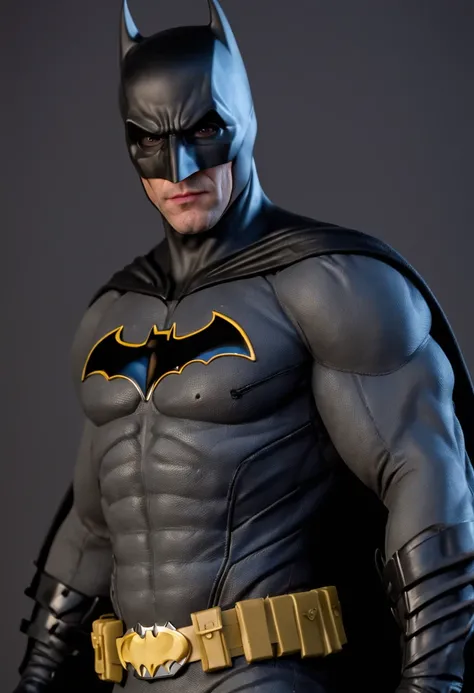 Autoretrato de batman, master part, extremamente detalhado, melhor qualidade, Com trajes pretos e logo do batman no peito, extremamente detalhado, como Bruce wayne. (8k, qualidade superior, melhor qualidade, obra-prima, altamente detalhado: 1.2), (de meio ...