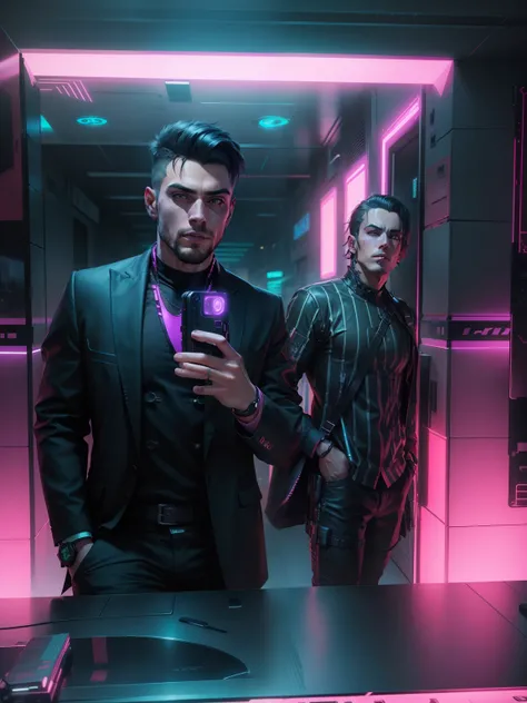 Change background  cyberpunk handsome 8k