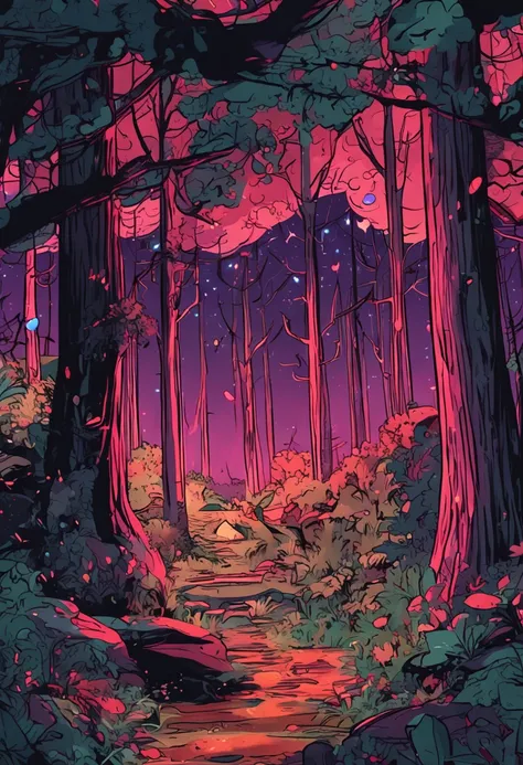 Forest at night