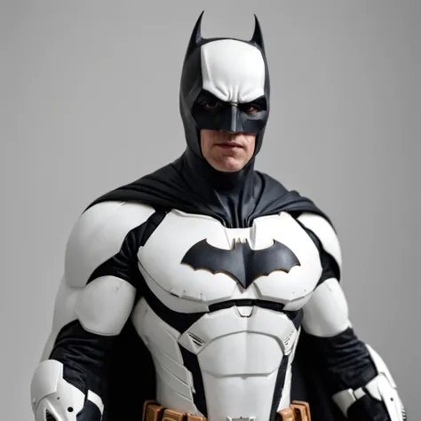 spectacular, Master parts, :The realistic White Batman focuses on the advanced cybernetic suit Orba Prima, high high quality ::n_Style drawing, Low-quality defects,