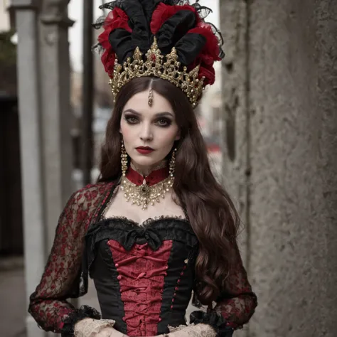 uma garota, lolita gothic clothing, a meia noite em Londres