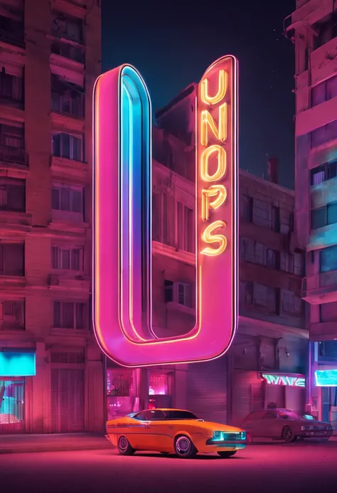 Crie um logo futurista para a marca VFS, utilizando as letras de forma 3D e com um efeito de luz neon.