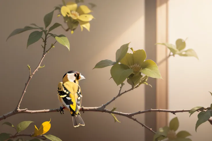 My goldfinch, Ill toss back my head—
lets look at the world, you and I:
a wintry day, prickly as stubble,
is it just as rough on your eye?

Tail like a boat, black and gold plumage,
dipped in paint from the beak down—
are you aware, my little goldfinch,
wh...