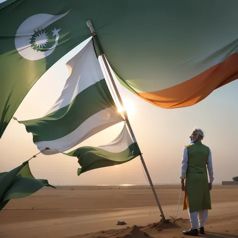 Modi ji with Pakistan flag