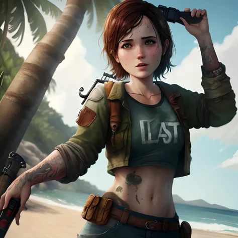 Sarah the last of us beach