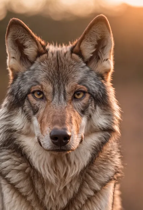 lone wolf，campos gramados，the sunset