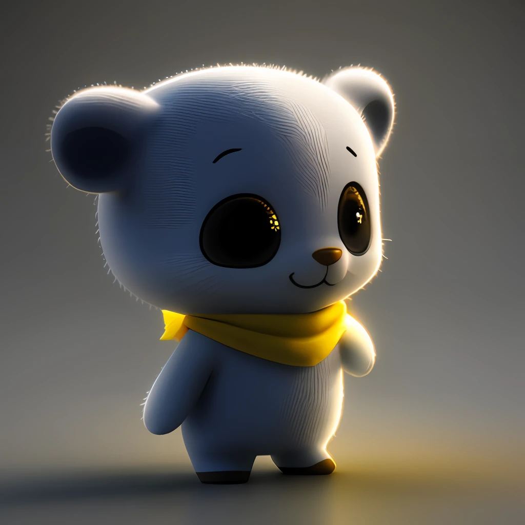 A cute little character in light 3D with a front