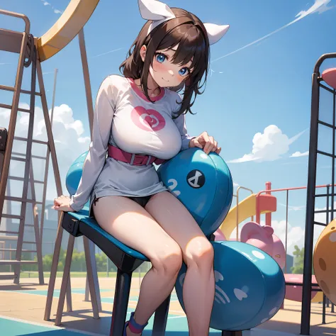 「Oopsy Playground Equipment」The playground equipment called、It was like a huge breast.。Its shape is、Draw soft, rounded curves、Painted in flesh color、Even the nipple-like protrusion was reproduced。 Wow kids、Bouncing around on that playground equipment、I enj...