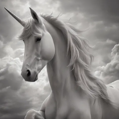 Positive Prompt:
A majestic unicorn with pristine white fur stands gracefully in a dreamy setting. The background features fluffy clouds, creating an ethereal atmosphere. Capture the unicorns portrait in exquisite detail, using high-quality photography tec...