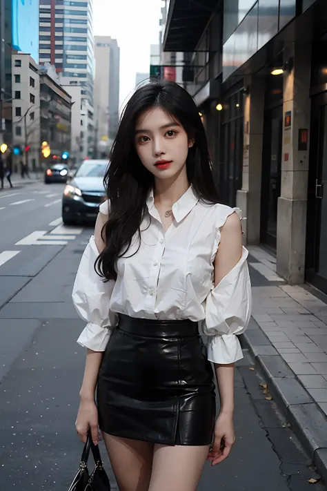 Amy Lynn (Lin Meilin / Lin Meilin)
Taiwanese female influencer in her early 20s。Black hair straight hair。a miniskirt、Skeletal Wave。charisma。