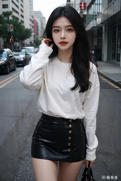 Amy Lynn (Lin Meilin / Lin Meilin)
Taiwanese female influencer in her early 20s。Black hair straight hair。a miniskirt、Skeletal Wave。Charisma。Clear face。