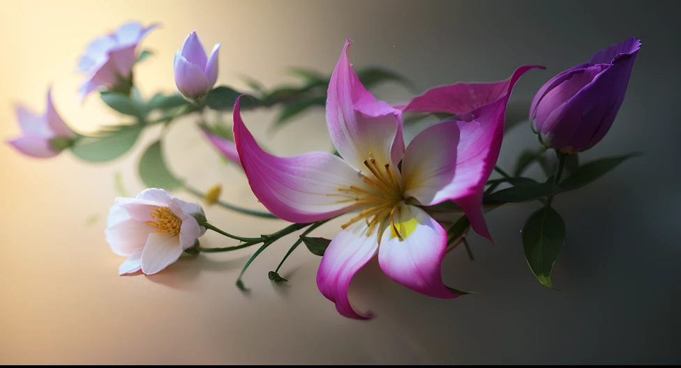 Flowers with natural lighting,Naturally realistic textures on blur and natural background,Depth and shadows,Glow and illuminate,istock