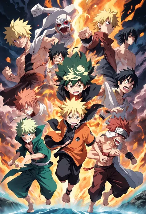 Combine Naruto, Ichigo, Luffy, Asta, Natsu, Meliodas, Goku, Lelouch, Deku and Saitama in just one character