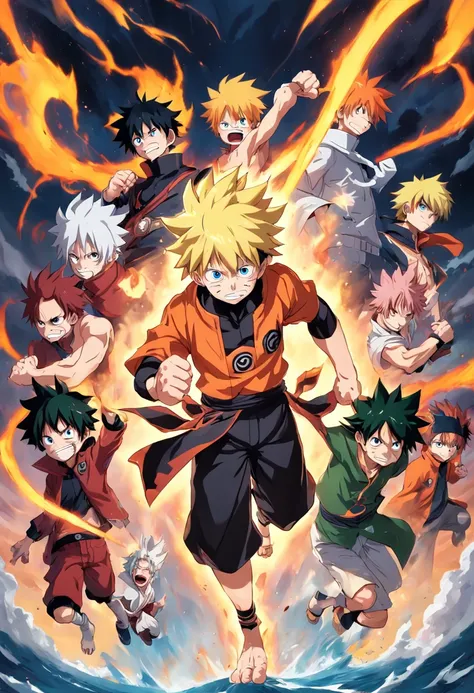 Combine Naruto, Ichigo, Luffy, Asta, Natsu, Meliodas, Goku, Lelouch, Deku and Saitama in just one character