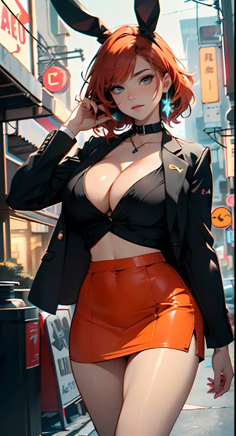 cute bunny girl,(((1girl))),((anime bunny girl with extremely cute and beautiful orange hair walking seductively down the street)),(((bunny girl,anthro furry cute,bunny-girl))),(((bunny ears,bunny ears on head,big bunny ears))),


(large breasts:1.4),saggy...