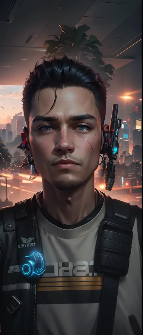 Change baground cyberpunk 16 years old handsome boy extreme ultra realistic face. 8k