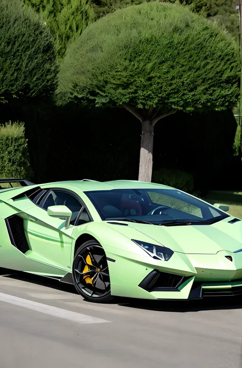 Lamborghini aventador green