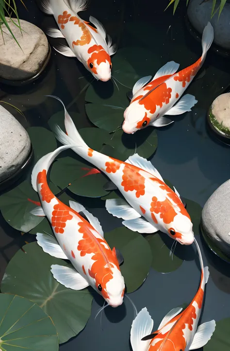 painting of 7 koi fish