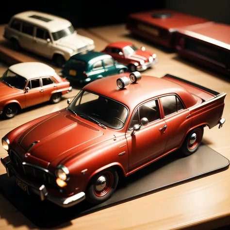 Retro、antique、Toys、on desk、Dazzling、ren、icons、1 red car