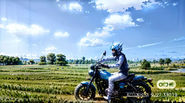 arafed man in a helmet and protective gear on a motorcycle, point of view of visor wearer, helmet on face, wearing helmet, refle...