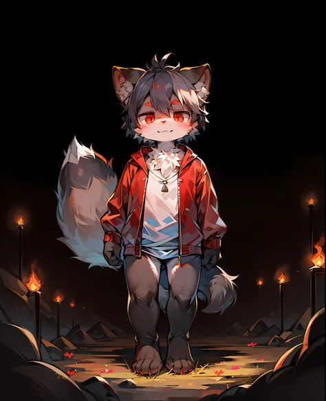 (Dark Environment:0.8),masterpiece,high quality,abstract res,digital painting(artwork), by dagasi, yupa,kiyosan,(anthro,fluffy fur,character focus:1.1),anthro male cat,short hair,portrait , eyes with brightness, Panoramic View, Character focus.(detailedbac...