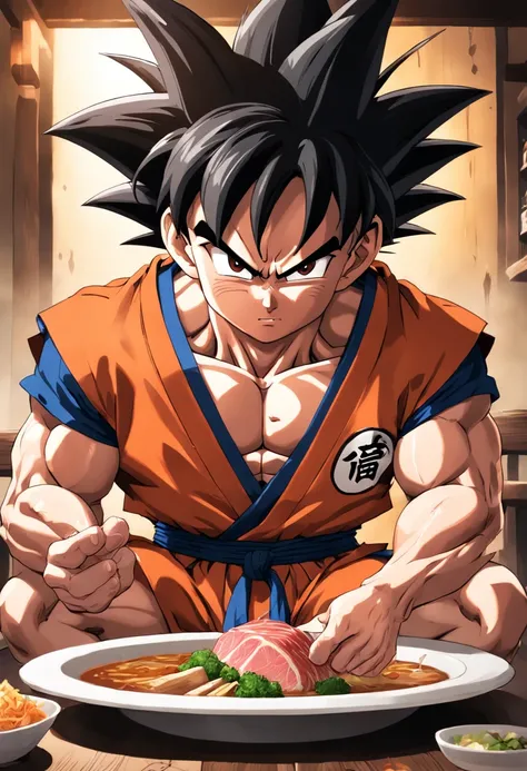 Dragon Ball Goku，Great ape, full body portrait，of a real，Facial features are carefully depicted，Realistic skin texture，Dark style，depth of fields，high light，Real light，Ray traching，oc rendered，Hyper-realistic，best qualtiy，8K，Works of masters，super-fine，Det...