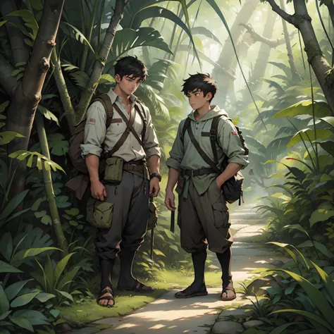 Two boys，jungles