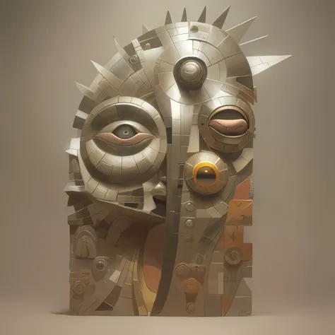 SeaArt Bot
ControlNet
07:00:51
a close up of a sculpture of a face with a sun on it, mixed media with claymorphism, by Joe Mangrum, by Nancy Carline, beaked mask, intricate mask, breath taking, greg rutkowski artistry works, inspired by Paul Feeley, by Dav...