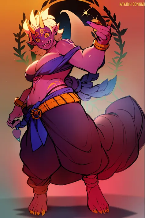 gijinka-majora, huge breast, full body