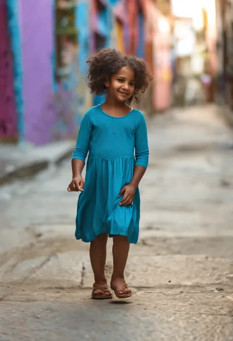 uma menininha de 6 anos de cor de pele branca, cabelos pretos e compridos, olhos castanhos escuros, com um vestido azul, send images in various positions and expressions related to children, one of them falling with her butt on the floor, chorando, smiling...