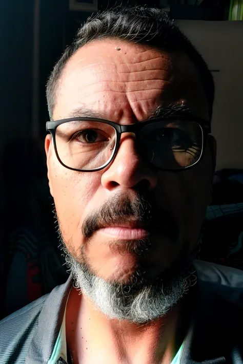 guttonerdvision12, Create ultra-high definition (8k UHD) Half-body portrait of a 40-year-old man wearing glasses. A cena se passa em um parque ao ar livre, with a carefully controlled depth of field to add a sense of depth and focus to the image. Pay speci...