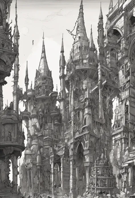 The Gothic Necroid city is a hauntingly beautiful and eerie testament to the civilizations deep reverence for death and the afterlife. Its architecture is a blend of dark aesthetics, intricate designs, and a sense of otherworldly mystique. Heres a visual d...