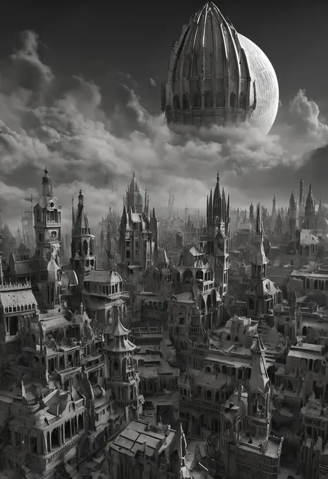 The Gothic Necroid city is a hauntingly beautiful and eerie testament to the civilizations deep reverence for death and the afterlife. Its architecture is a blend of dark aesthetics, intricate designs, and a sense of otherworldly mystique. Heres a visual d...