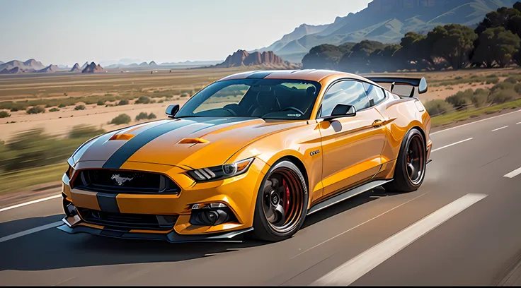 Make a wallpaper with mustang gt car