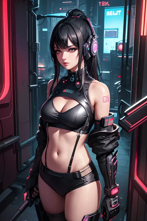 Fine, (Best Illustration) (8k Resolution) Intricate Details (Realistic) (Ultra Detailed) (Best Lighting) (Best Shadows) Ultra HD (A girl) (Cyberpunk) (Night)