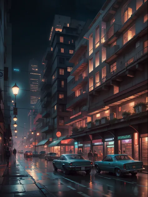 night city Arte de Vincent Di Fate, Unrealistic, Photorealistic, Photorealism, 1080p, Full-HD, super realistic, 16k, Realism