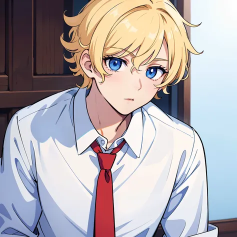 superfine illustration,animated,1boy,man,man's,yaoi,guy,man,man's,short hair,curly hair,parted bangs,blonde hair,blue eyes,white...