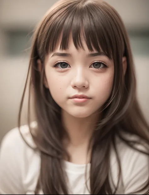 Realistic photo of cute girl, F1.2