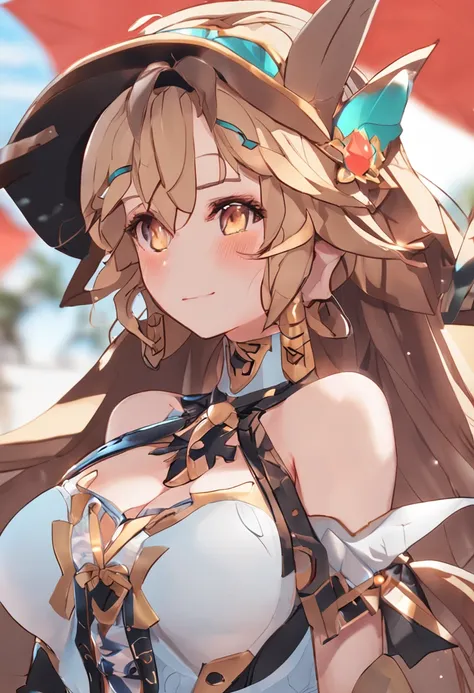 Game Genshin character，Yae Miko，Swimsuit exposed，Bigchest，Beautuful Women