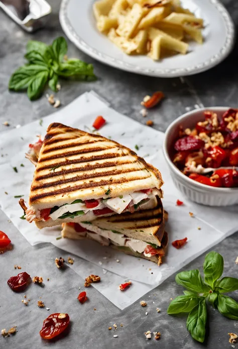 Turkey and Swiss Panini with Feta and Sun-Dried Tomatoes