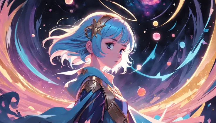 a poster of starlight princess, masterpiece, good hands, ultra realistic details, arcane art style, inspired by NEVERCREW, hypervivid intense mcbess, inspired by Tim Biskup, digital illustration, by Justin Gerard, pastel colors, illumination, light particl...