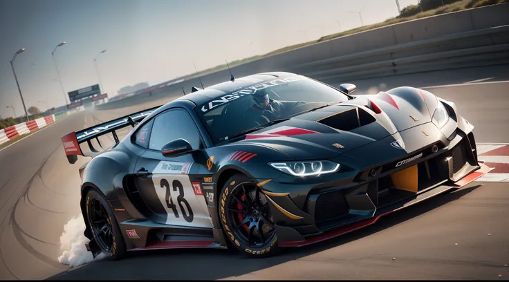 "The ultimate speed and adrenaline rush, capture the essence of Gran Turismo in an extraordinary masterpiece. Show me the best quality, ultra-detailed CG unity 8k wallpaper that embodies the dynamic angles and poses of fast cars. Include a vibrant color pa...