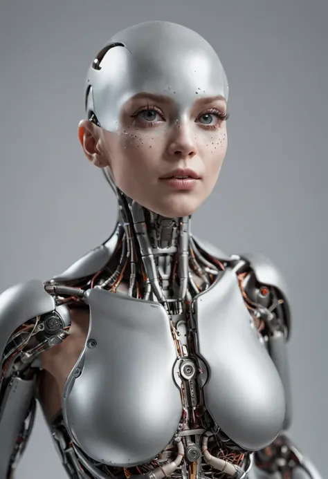 female cyborg, cybernetic body parts