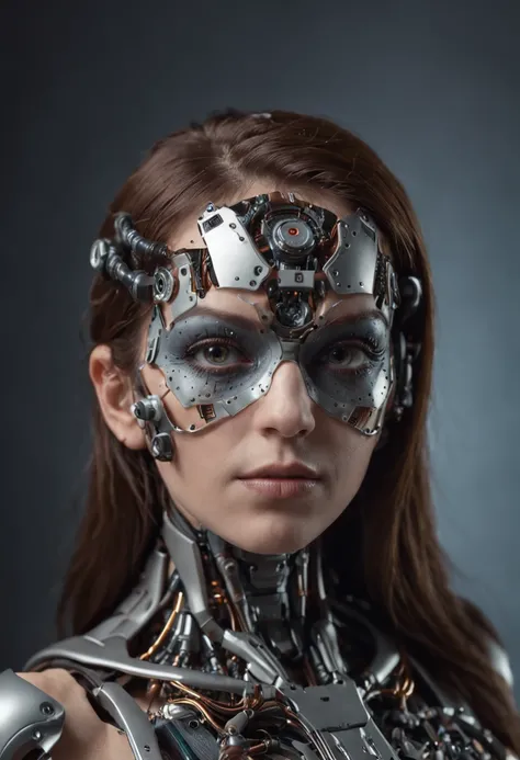 female cyborg, cybernetic body parts