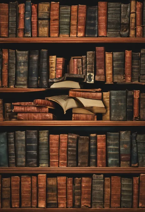 An image of a sage surrounded by ancient books in a library, simbolizando a jornada de conhecimento e aprendizado como parte essencial do crescimento pessoal.