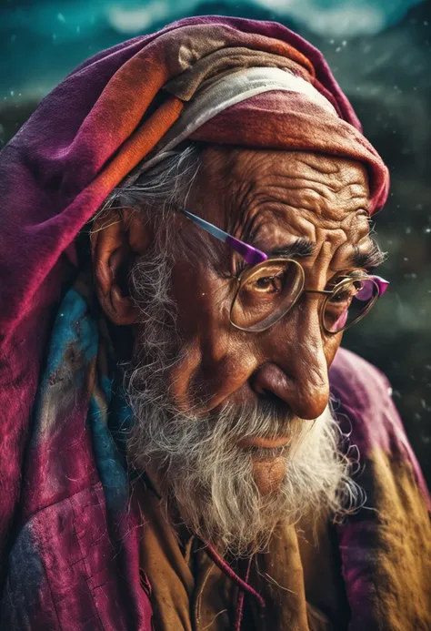 A wise old man on his journey of personal growth