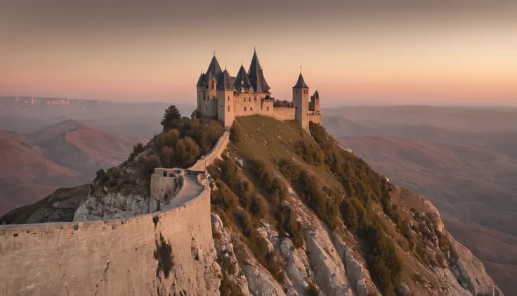 imposing architecture, sense of history, evening sun, long shadows, eerie atmosphere, surroundings, daylight, dim interior, cold, weight of history